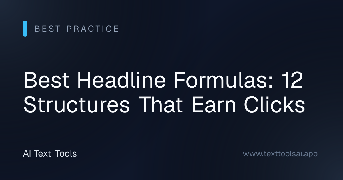 Best Headline Formulas for Blogs and SEO | AI Text Tools