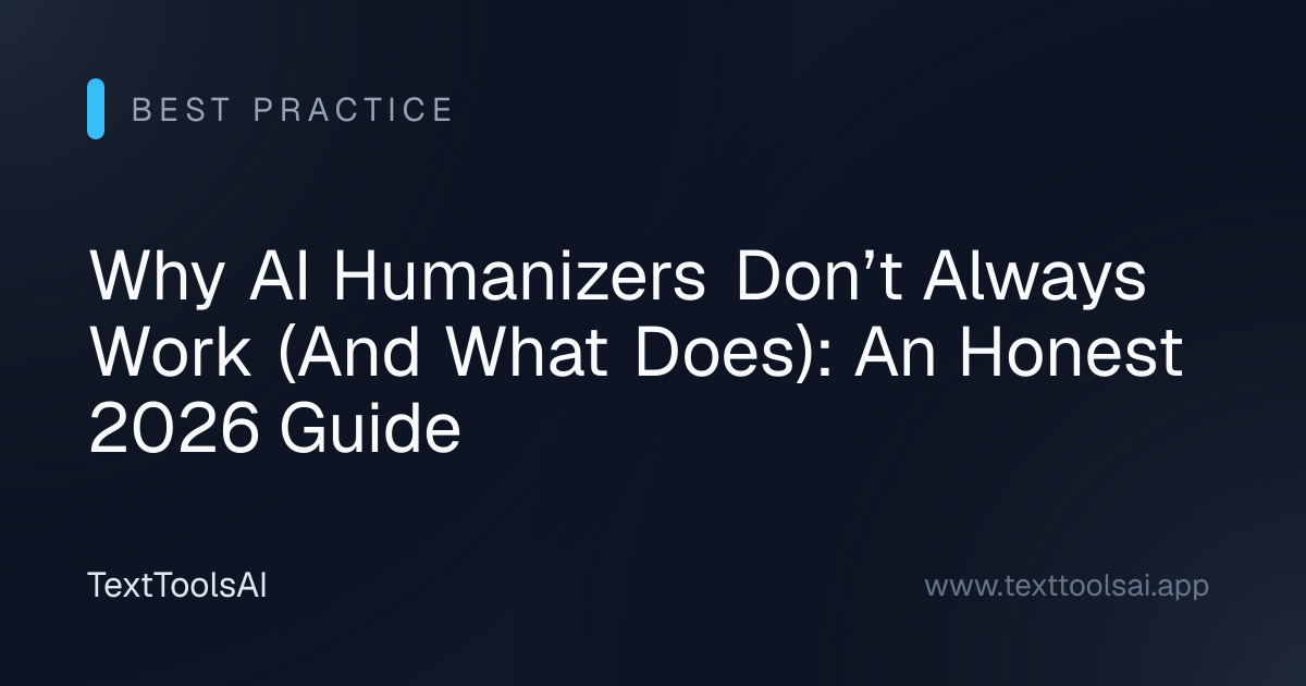 Why AI Humanizers Don’t Work — The Honest Reasons